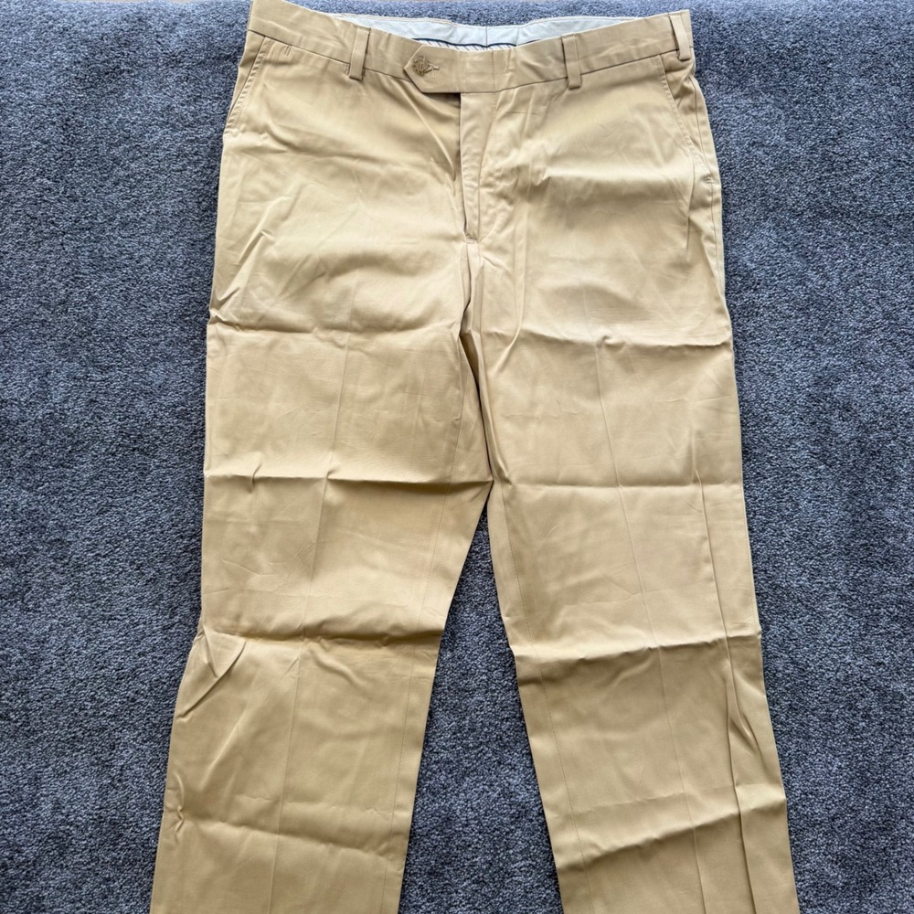Bills Khakis M3 Trim Fit Plain Front Trousers Mens 40 Tan Cotton Made in USA NWT